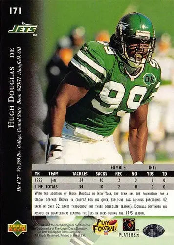 1996 Upper Deck Silver #171 Hugh Douglas NM-MT NY Jets ID:79747 - Football Card Single