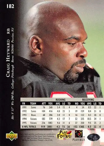 1996 Upper Deck Silver #182 Craig Heyward NM-MT Falcons ID:79757 - Football Card Single