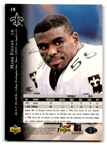 1996 Upper Deck Silver #19 Mark Fields NM-MT Saints ID:79597 - Football Card Single