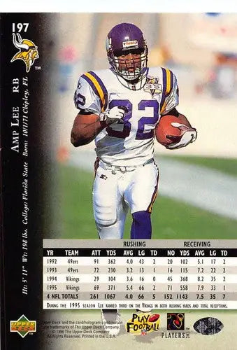1996 Upper Deck Silver #197 Amp Lee NM-MT Vikings ID:79772 - Football Card Single