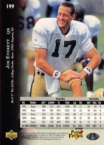 1996 Upper Deck Silver #199 Jim Everett NM-MT Saints ID:79774 - Football Card Single