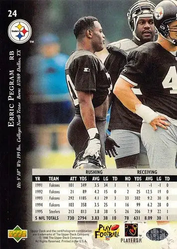 1996 Upper Deck Silver #24 Erric Pegram NM-MT Steelers ID:79602 - Football Card Single