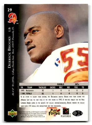 1996 Upper Deck Silver #29 Derrick Brooks NM-MT Buccaneers ID:79607 - Football Card Single