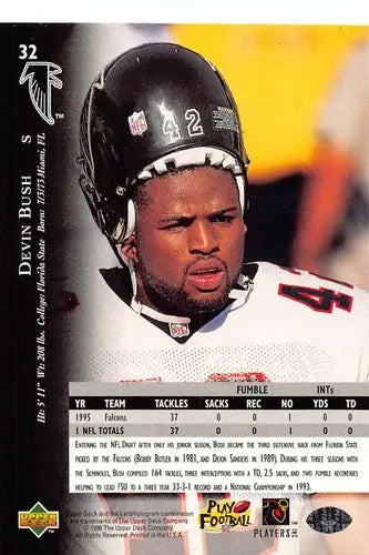 1996 Upper Deck Silver #32 Devin Bush NM-MT Falcons ID:79610 - Football Card Single