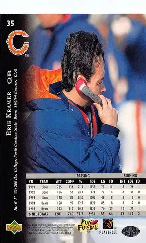 1996 Upper Deck Silver #35 Erik Kramer NM-MT Bears ID:79613 - Football Card Single