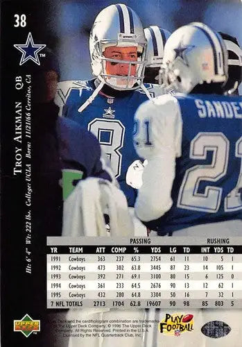 1996 Upper Deck Silver #38 Troy Aikman NM-MT Cowboys ID:79616 - Football Card Single