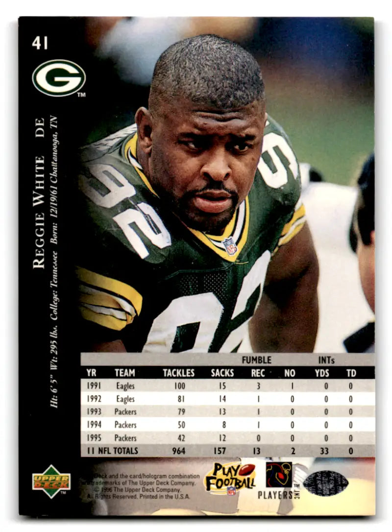 1996 Upper Deck Silver #41 Reggie White NM-MT Packers ID:79619 - Football Card Single