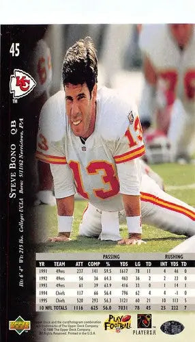 1996 Upper Deck Silver #45 Steve Bono NM-MT Chiefs ID:79623 - Football Card Single