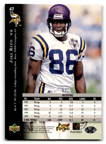 1996 Upper Deck Silver #47 Jake Reed NM-MT Vikings ID:79625 - Football Card Single