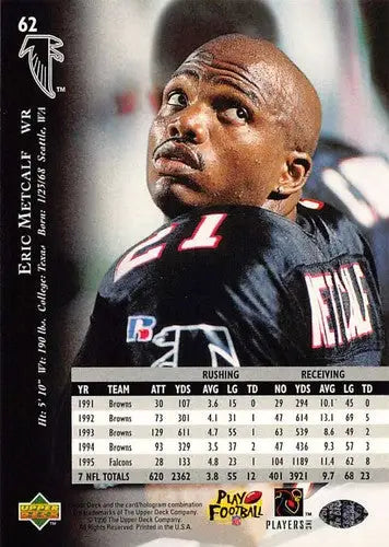 1996 Upper Deck Silver #62 Eric Metcalf NM-MT Falcons ID:79640 - Football Card Single