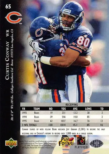 1996 Upper Deck Silver #65 Curtis Conway NM-MT Bears ID:79643 - Football Card Single