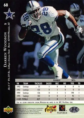 1996 Upper Deck Silver #68 Darren Woodson NM-MT Cowboys ID:79646 - Football Card Single