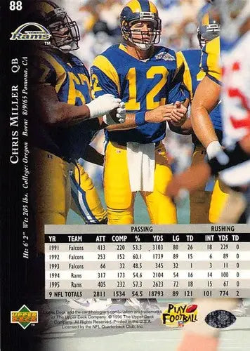 1996 Upper Deck Silver #88 Chris Miller NM-MT Rams ID:79665 - Football Card Single