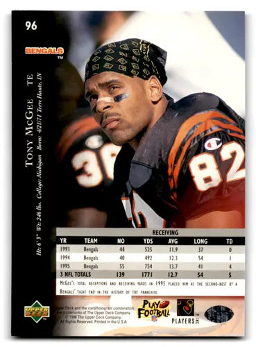 1996 Upper Deck Silver #96 Tony McGee NM-MT Bengals ID:79673 - Football Card Single