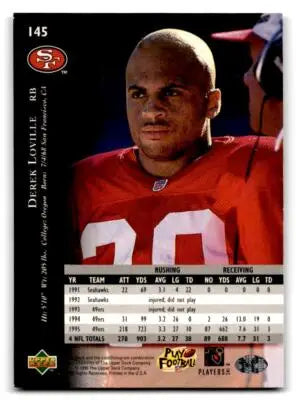 1996 Upper Deck Silver Collection #145 Derek Loville - Football Card Single