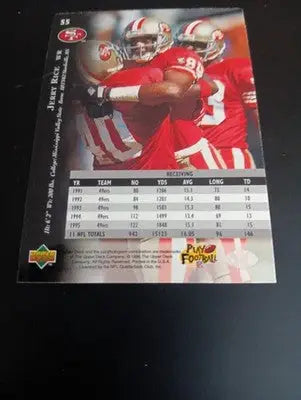 1996 Upper Deck Silver Collection - Jerry Rice #55. San Francisco 49ers. NRMT+ - Football Card Single