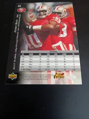 1996 Upper Deck Silver Collection - Jerry Rice #55. San Francisco 49ers. NRMT+ - Football Card Single