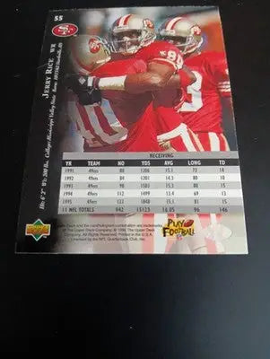 1996 Upper Deck Silver Collection - Jerry Rice #55. San Francisco 49ers. NRMT+ - Football Card Single