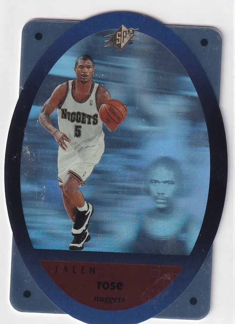 1996 UPPER DECK SPX #14 JALEN ROSE HOLOGRAM DIE CUT- DENVER NUGGETS - Basketball Card Single