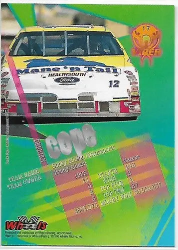 1996 Wheels Viper #17 Derrike Cope NM-MT - Racing Card Single