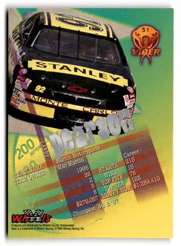 1996 Wheels Viper First Strike #51 Larry Pearson NM Near Mint ID:77330 - Racing Card Single