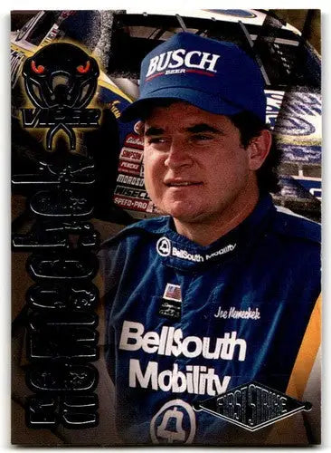 Original gloss Wheels Viper Joe Nemechek trading card from 1996 First Strike series