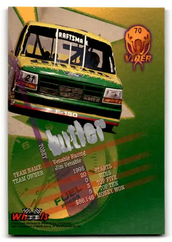 1996 Wheels Viper First Strike #70 Tobey Butler NM Near Mint ID:46251 - Racing Card Single