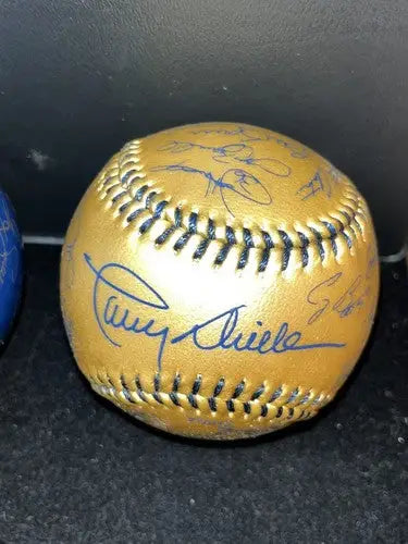 1997 1998 1999 Houston Astros Facsimile Signed Baseball Lot x3 Blue Gold Kroger - Sports Memorabilia