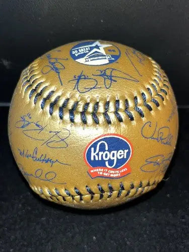1997 1998 1999 Houston Astros Facsimile Signed Baseball Lot x3 Blue Gold Kroger - Sports Memorabilia