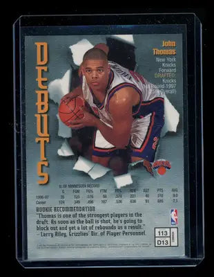 1997-98 Fleer Debuts John Thomas #113 Basketball - Basketball Card Single