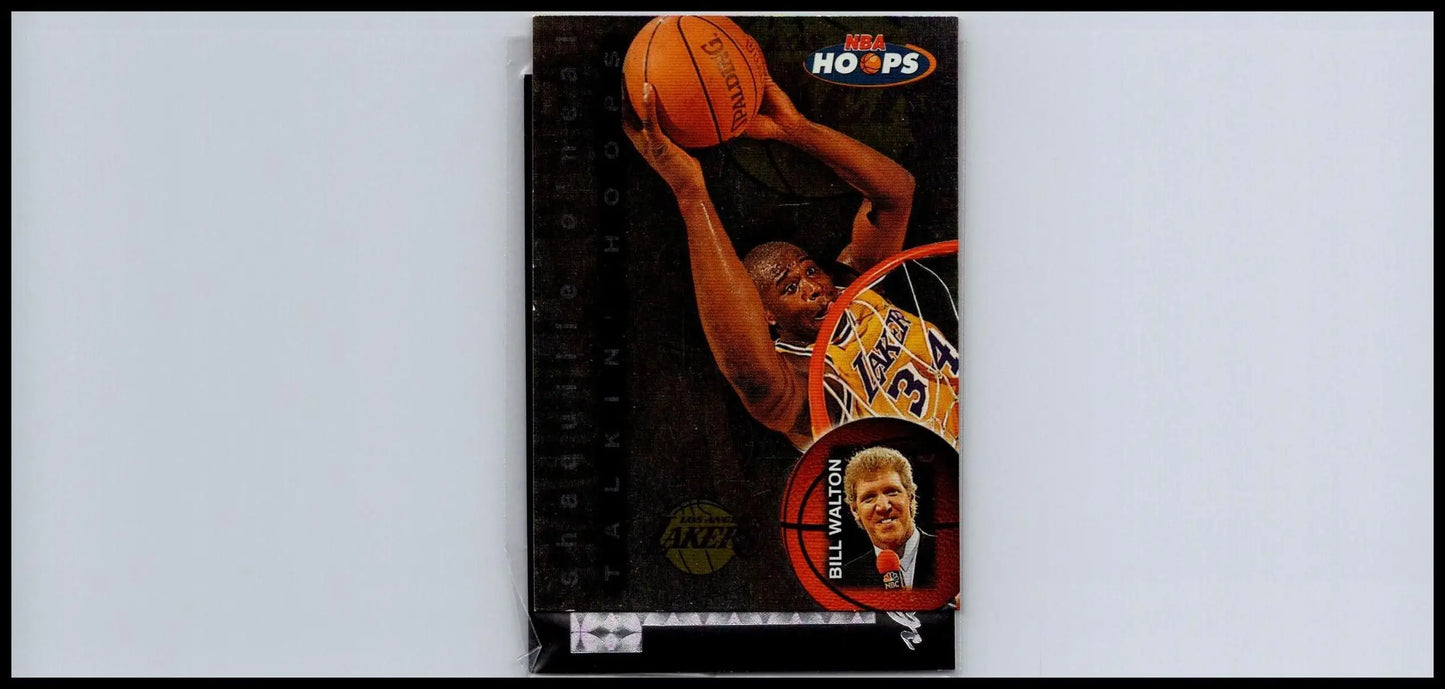 NBA Hoops trading card pack featuring Shaquille O’Neal from 1997-98 Hoops series