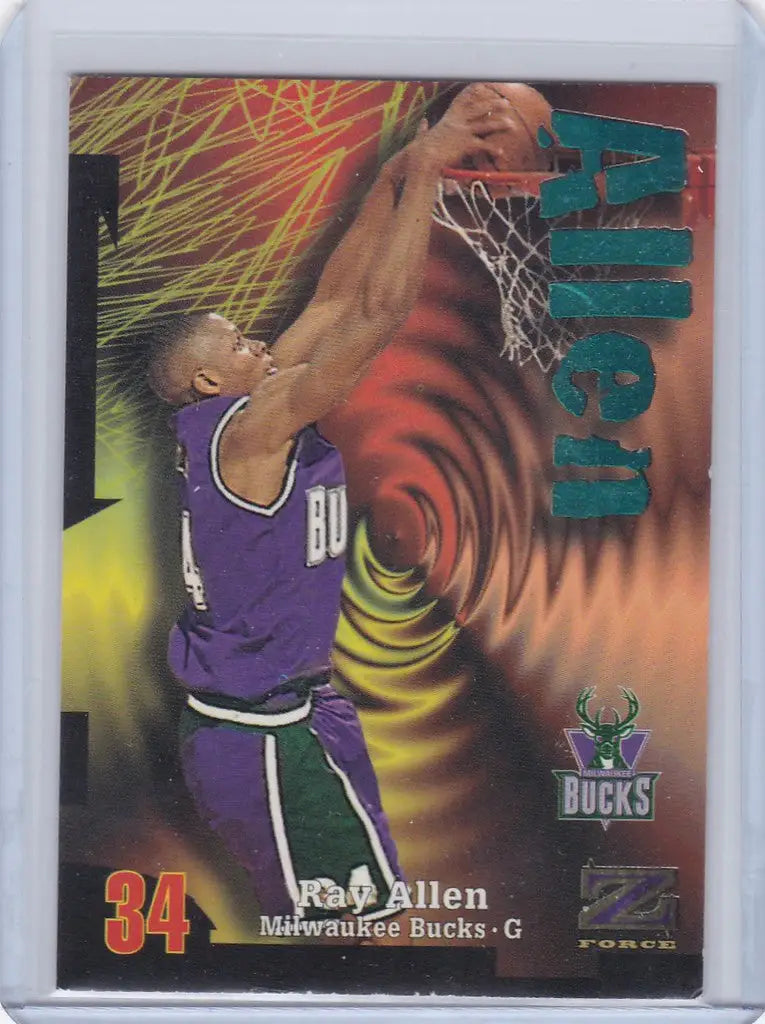 1997-98 Skybox #86 Ray Allen Z-Force Milwaukee Bucks