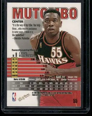 1997-98 SkyBox Z-Force Dikembe Mutombo #55 Basketball - Basketball Card Single