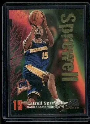 1997-98 Skybox Z-Force Latrell Sprewell #15 Basketball - Basketball Card Single