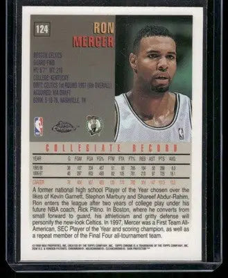 1997-98 Topps Chrome Ron Mercer #124 Basketball - Basketball Card Single