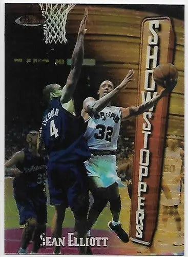 1997-98 Topps Finest #208 Sean Elliott NM-MT Bronze - Basketball Card Single