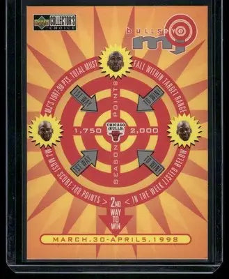 1997-98 Upper Deck Collector’s Choice Bullseye Michael Jordan trading card