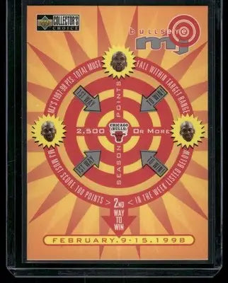 1997-98 Upper Deck Collector’s Choice Bullseye MJ Michael Jordan #B10 Basketball - Basketball Card