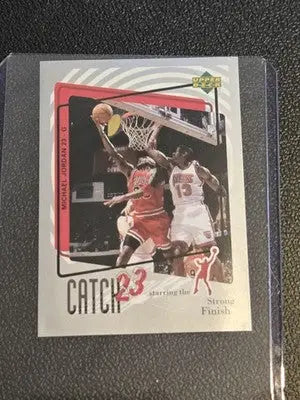 1997-98 Upper Deck NBA Stickers (European) #MJ166 Michael Jordan - Basketball Card Single
