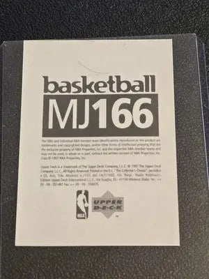 1997-98 Upper Deck NBA Stickers (European) #MJ166 Michael Jordan - Basketball Card Single