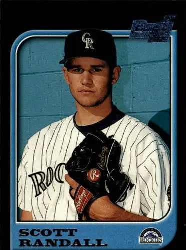 Original gloss baseball card featuring 1997 Bowman Scott Randall Rookie Near Mint condition