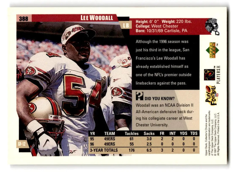 1997 Collector’s Choice #388 Lee Woodall - Football Card Single