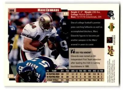 1997 Collector’s Choice #390 Marc Edwards - Football Card Single
