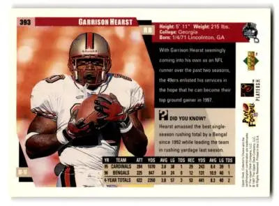 1997 Collector’s Choice #393 Garrison Hearst - Football Card Single