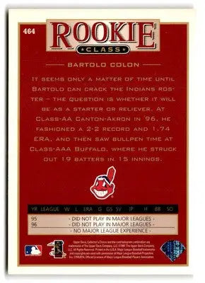 1997 Collector’s Choice #464 Bartolo Colon - Baseball Card Single
