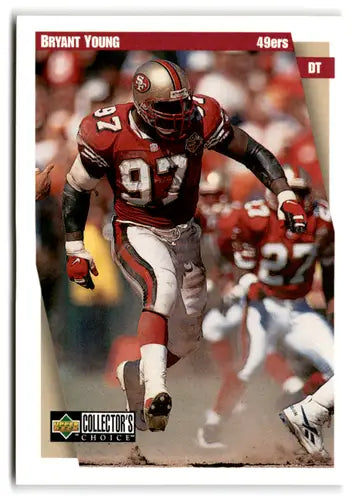 1997 Collector’s Choice #93 Bryant Young NM Near Mint 49ers ID:66934 - Football Card Single