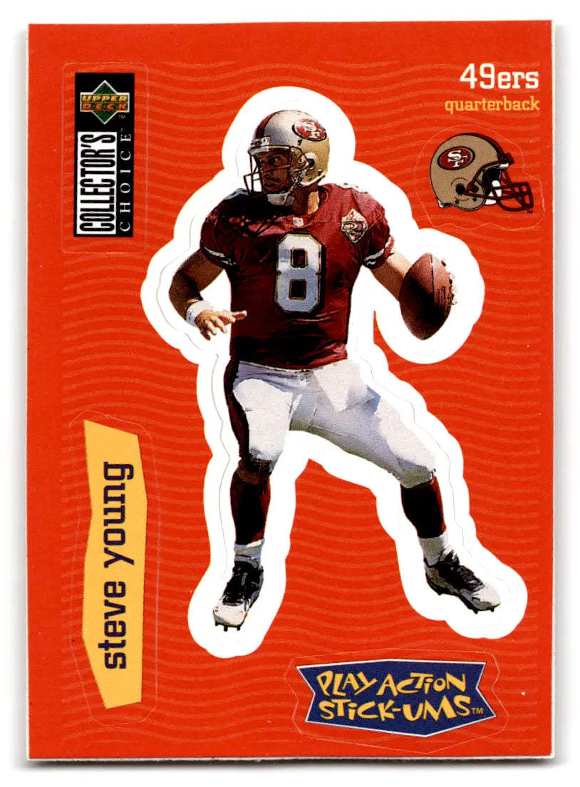 1997 Collector’s Choice #S3 Steve Young Stick-ums 49ers - Football Card Single