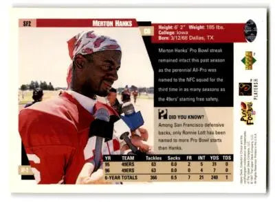 1997 Collector’s Choice San Francisco 49ers #SF2 Merton Hanks - Football Card Single