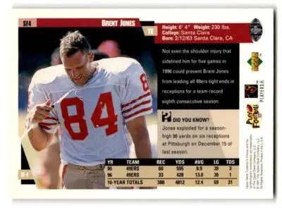 1997 Collector’s Choice San Francisco 49ers #SF4 Brent Jones - Football Card Single