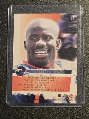 1997 Collector’s Edge Extreme #12 Terrell Davis Force - Football Card Single